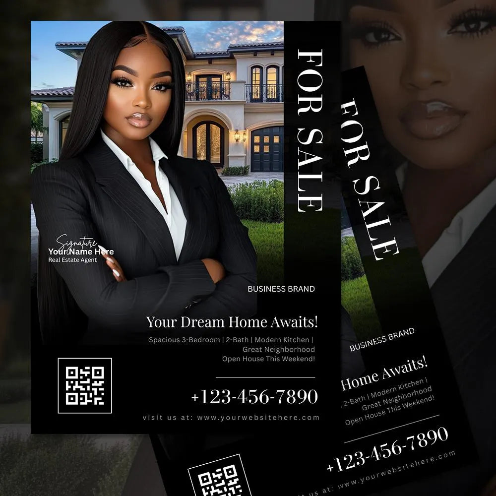 Real Estate Sign Design, Realtor Sign, Canva Realtor Marketing, Realtor Template, Real Estate Yard Sign Template, Canva For Sale Sign