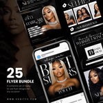 Hair Flyer, Hair Booking Flyer, Hair Social Media, Canva Hair template, Hairstylist Flyer, Hair Extensions Flyer, Hair Website Flyers