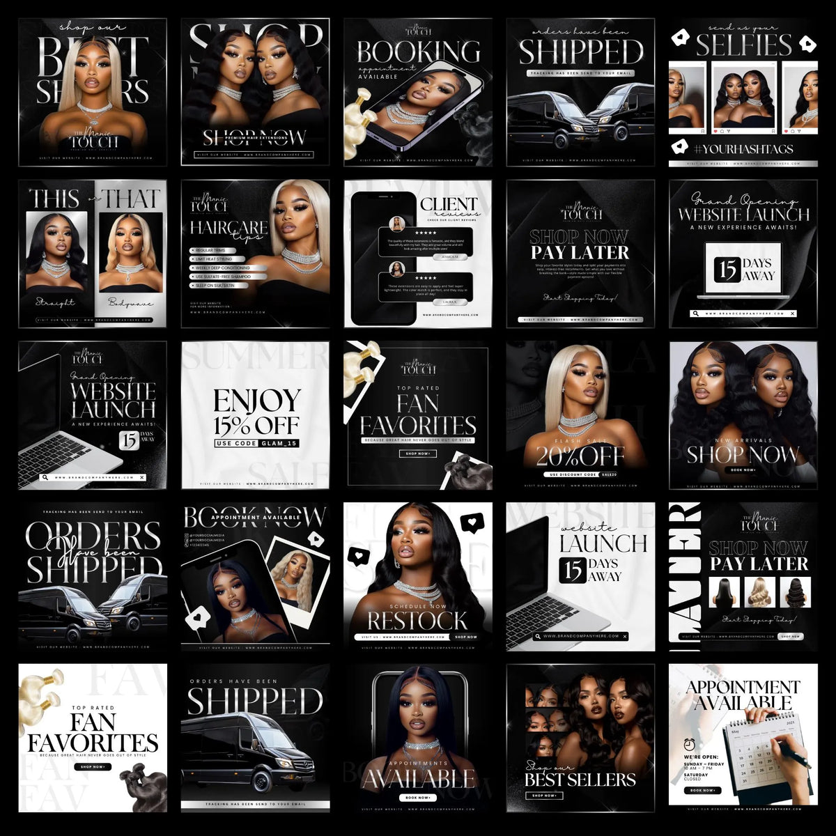 Hair Flyer, Hair Booking Flyer, Hair Social Media, Canva Hair template, Hairstylist Flyer, Hair Extensions Flyer, Hair Website Flyers