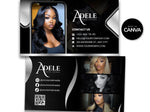 Hair Stylist Business Card, Hair Business Card, Hair Thank You card, Canva DIY Business Card template, Salon Business Card