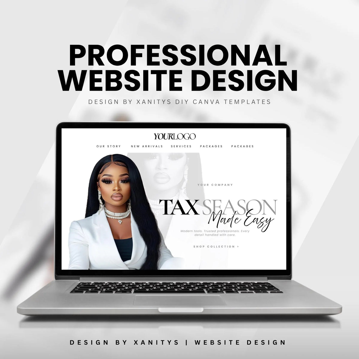 Tax Website Template, Tax Canva Site, Tax Season Website, Tax Preparation Website Design, Tax templates, Accounting Website Template