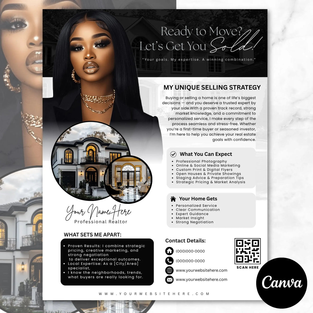 Real Estate Flyer, Realtor Introduction Letter,Realtor Flyer, Real Estate Marketing, Realtor Canva, Real Estate Templates
