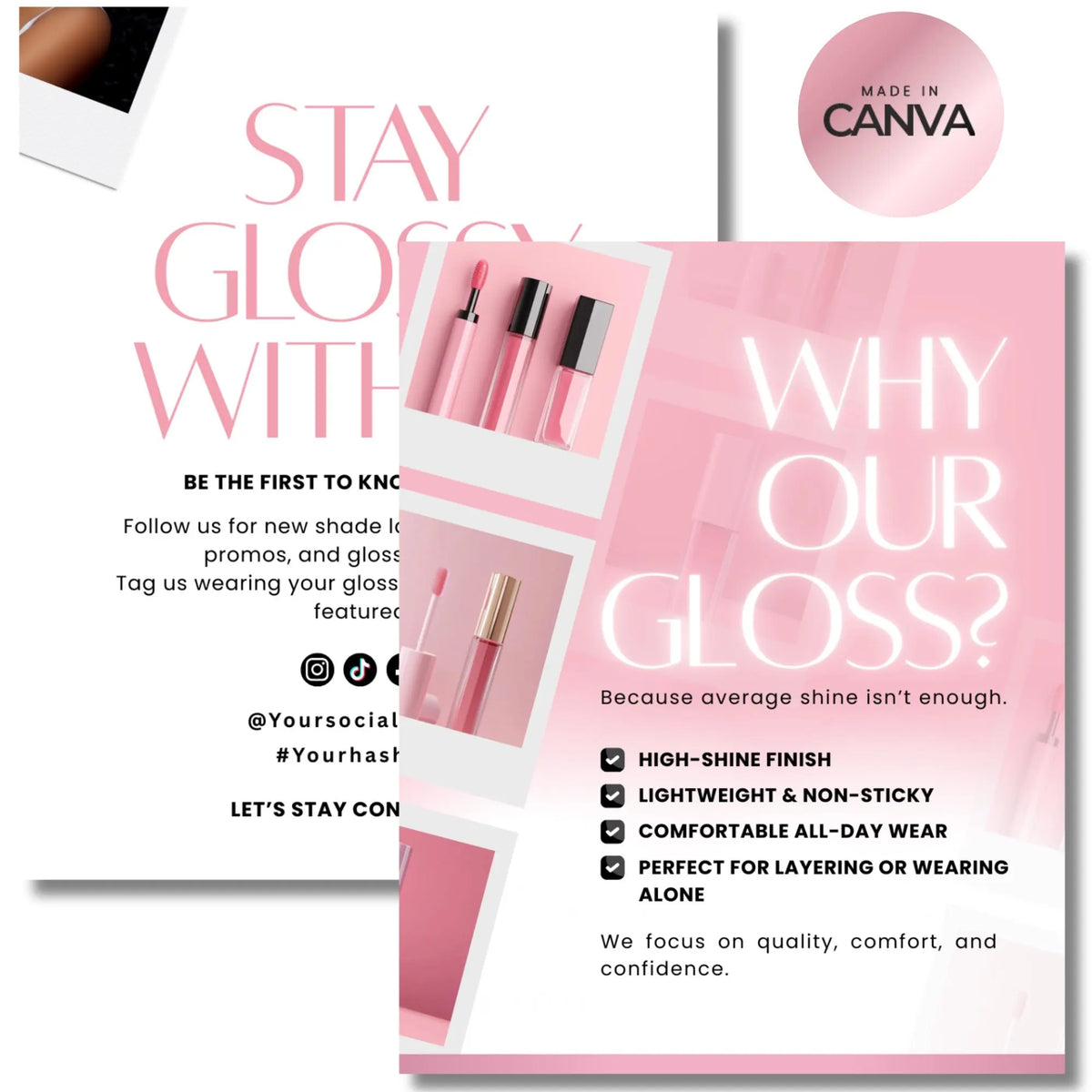 Lip Gloss Flyer, Lip Gloss Bundle, Lip Gloss Website Flyer, Lip Gloss Template, Makeup Flyer, Cosmetics Flyer, Lash Flyer, Beauty Flyer