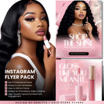 Lip Gloss Flyer, Lip Gloss Bundle, Lip Gloss Website Flyer, Lip Gloss Template, Makeup Flyer, Cosmetics Flyer, Lash Flyer, Beauty Flyer