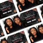 A cosmetics website banner for a Shopify store. Suitable for any cosmetics-related business such as makeup, lip gloss, skincare, etc. Includes different models and photos suited for a cosmetics business type.