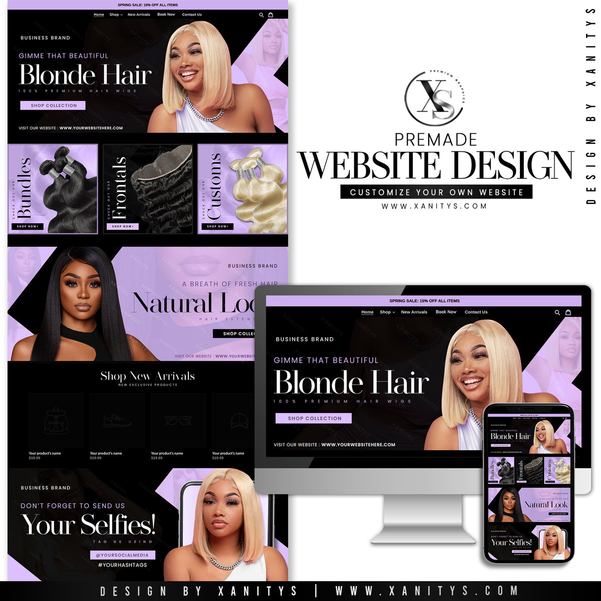 Hair Extensions Website Design Shopify Store