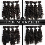 Curly/Wavy Hair Extension Bundle Stock Photos