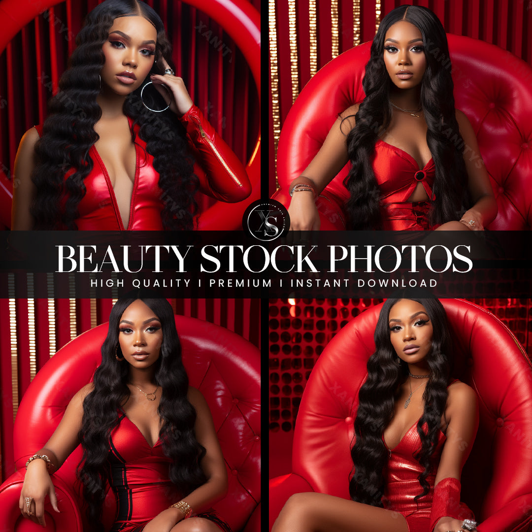 Red Glam Stock Photos