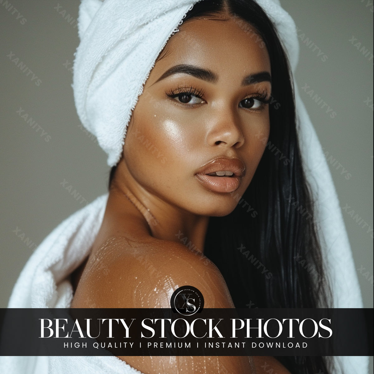 Skincare White Towel Stock Photos