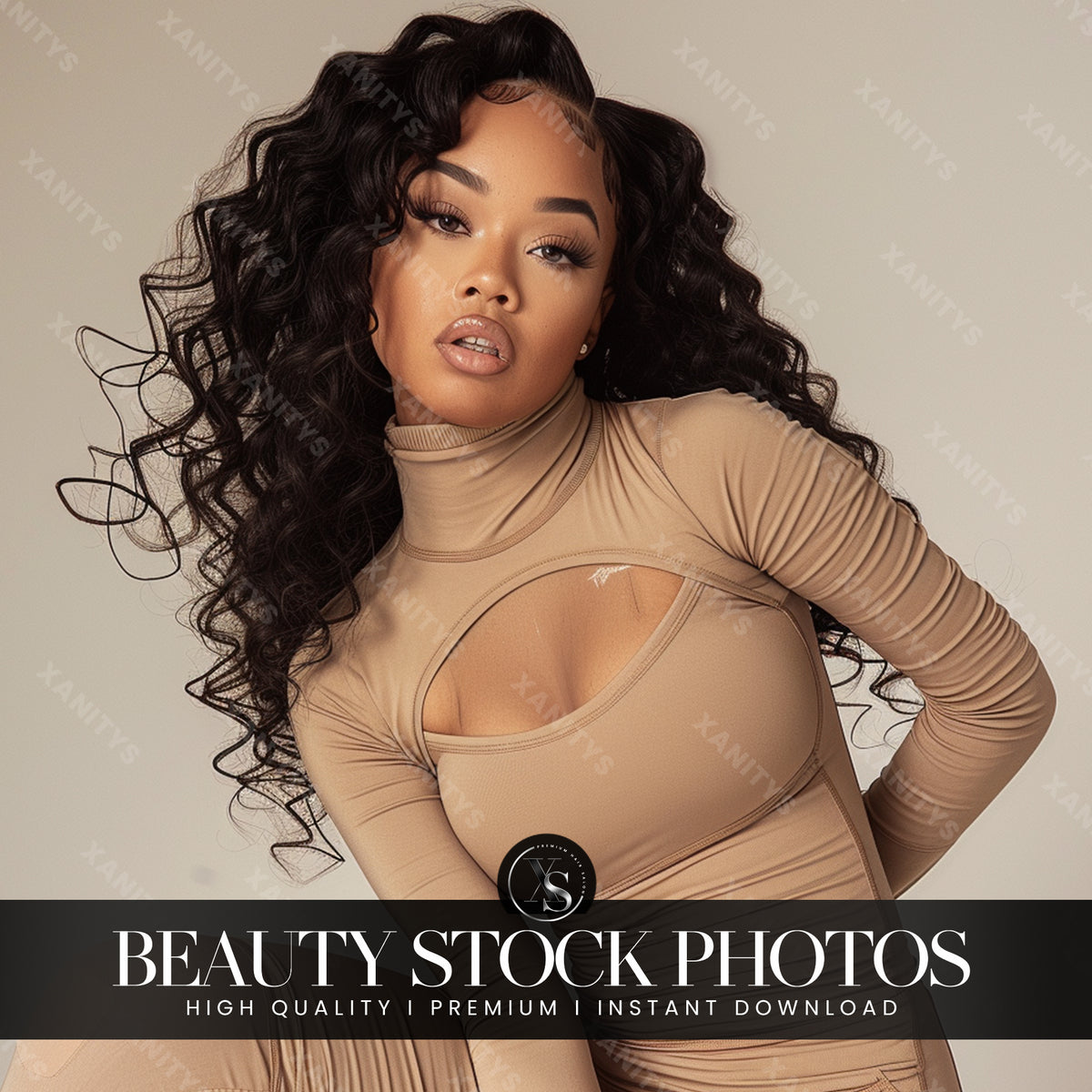 Curly Beauty Stock Photo