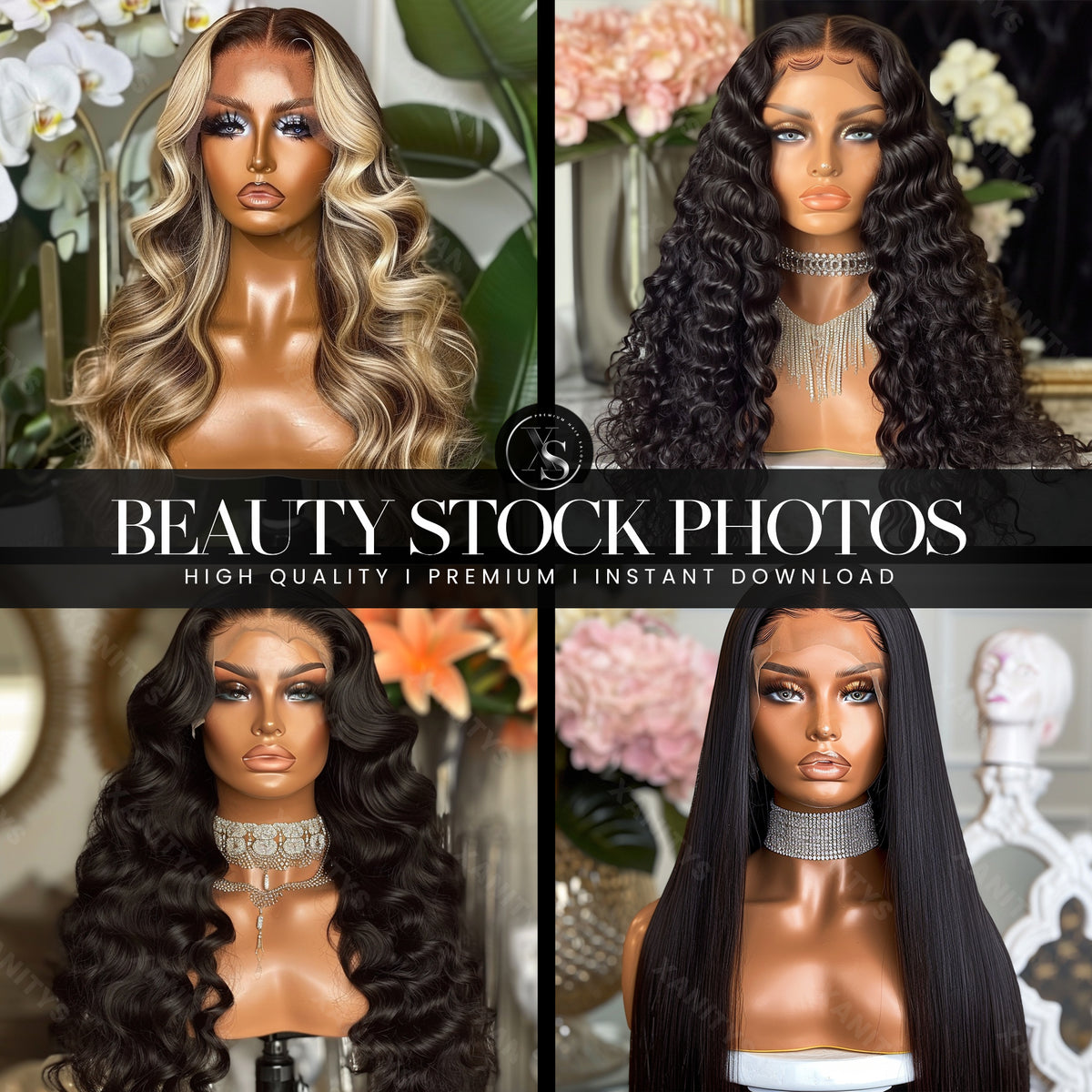 Lace Wig Stock Photo Mega Pack