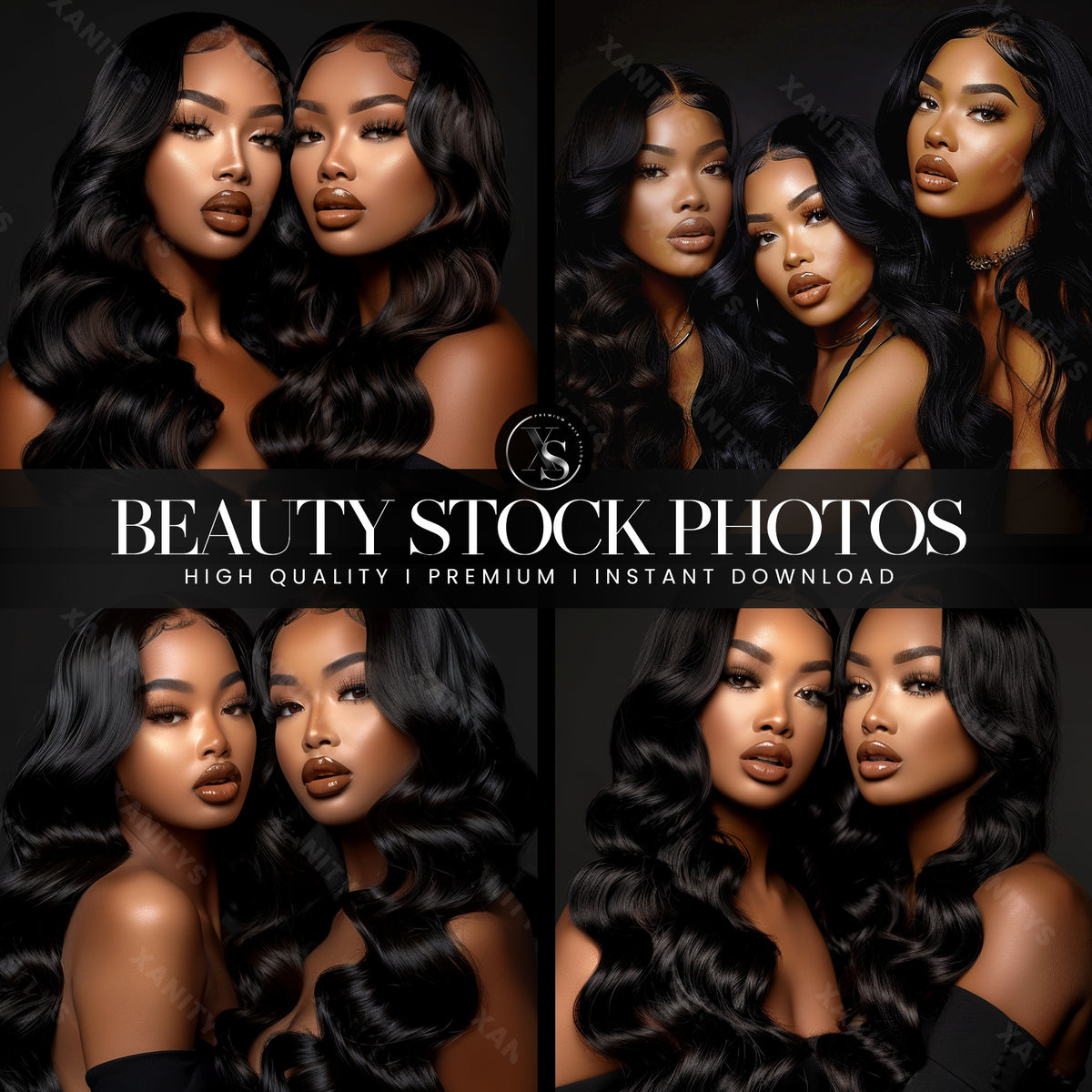 Glam Group V2 Hair Stock Photos