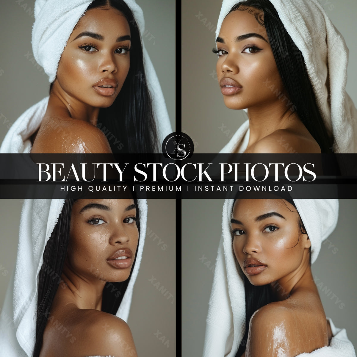 Skincare White Towel Stock Photos