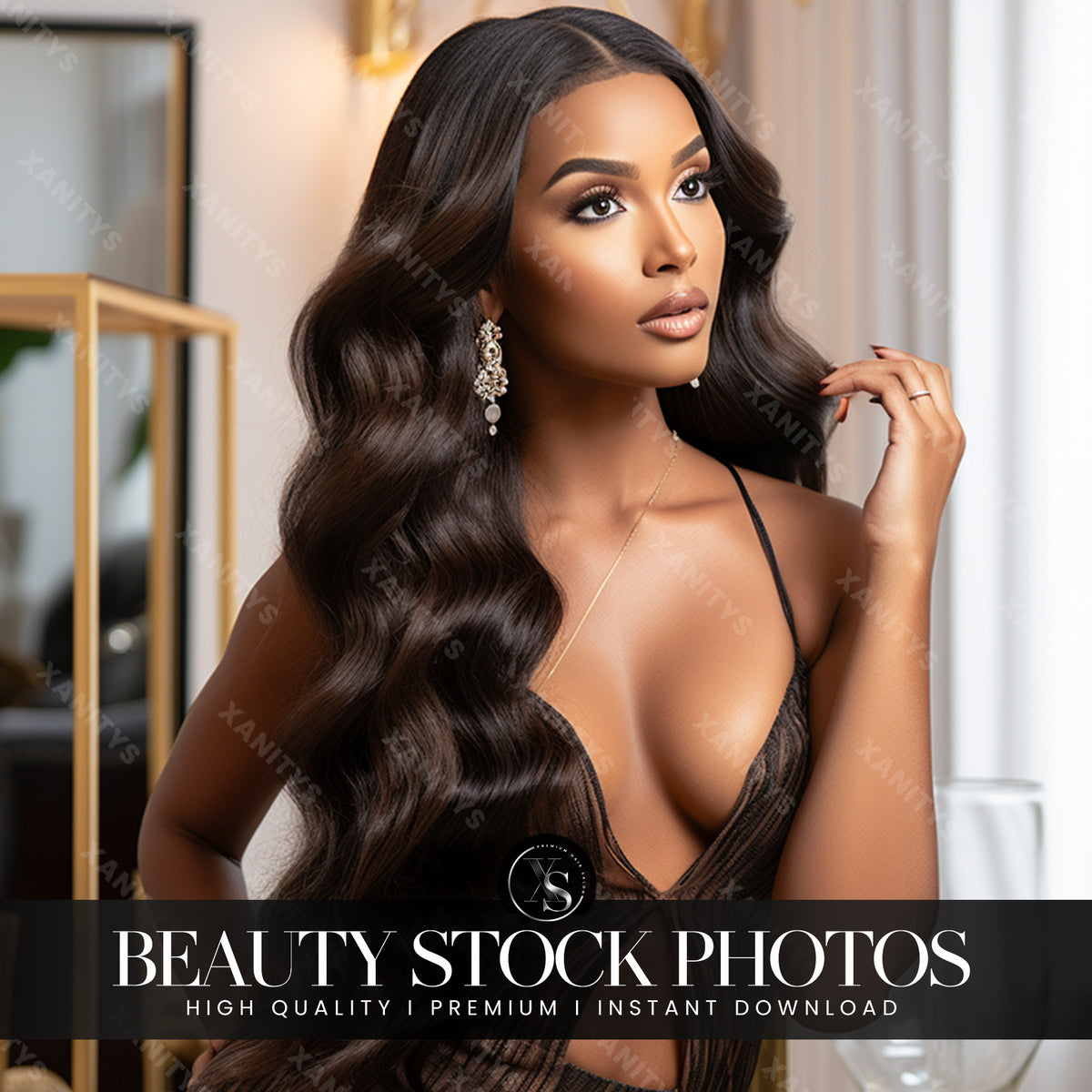 Glam Body Wave Stock Photo