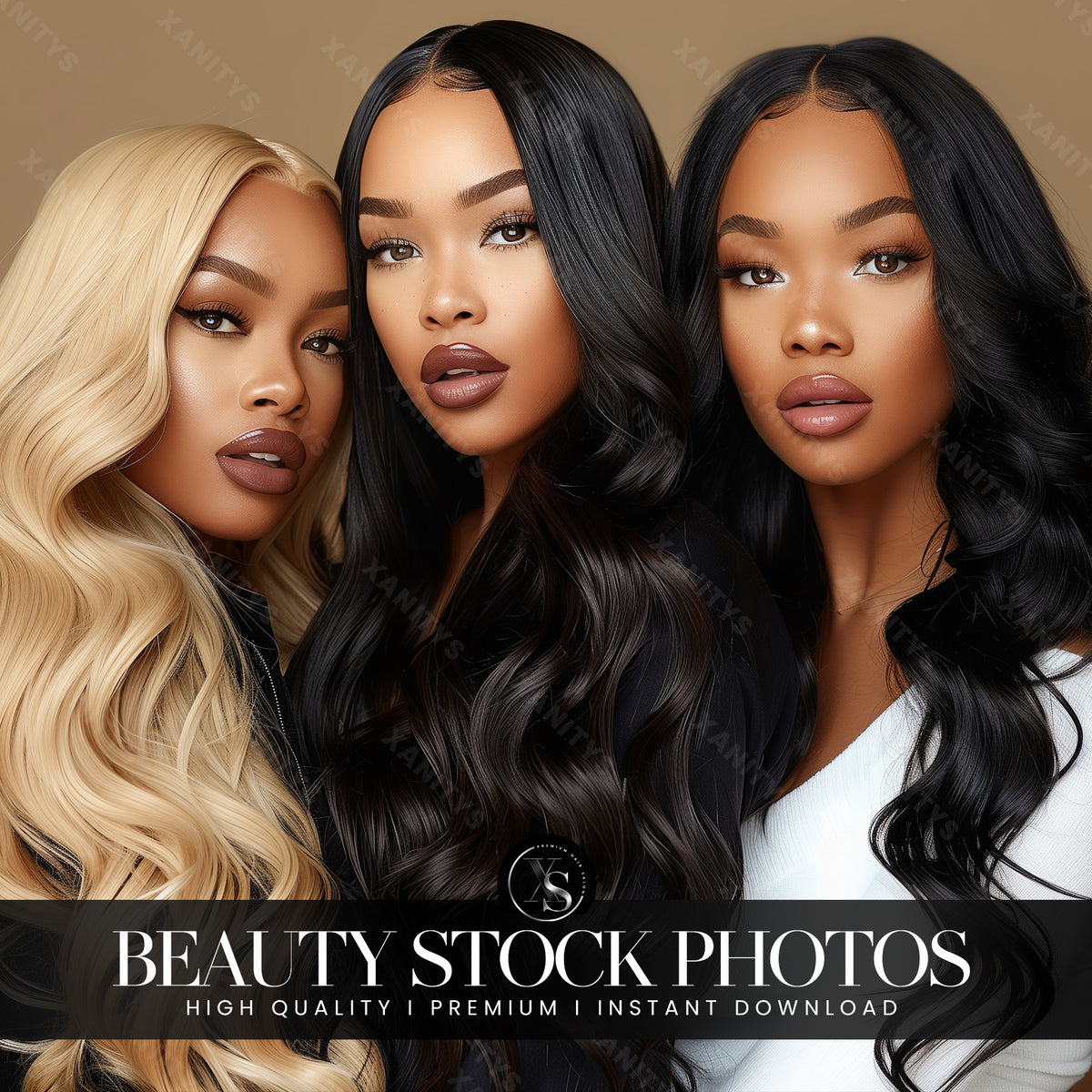 Classy Hair Trio Stock Photo