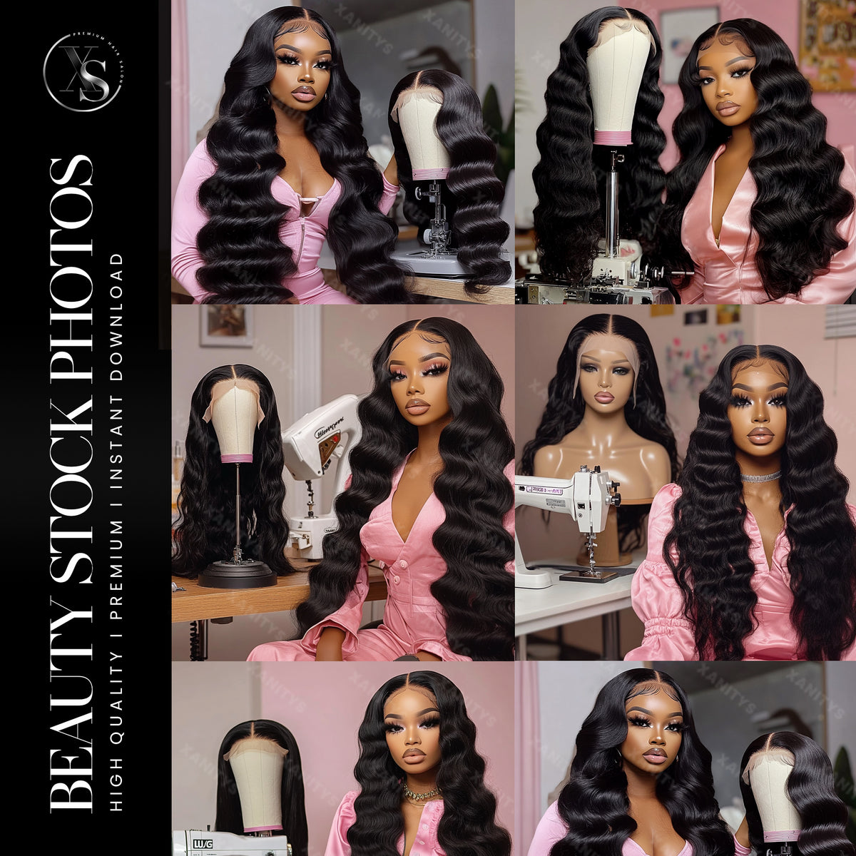 Wig Hair Stock Photos | Black Women Stock Photos