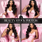 Pink Chair Model Stock Photos