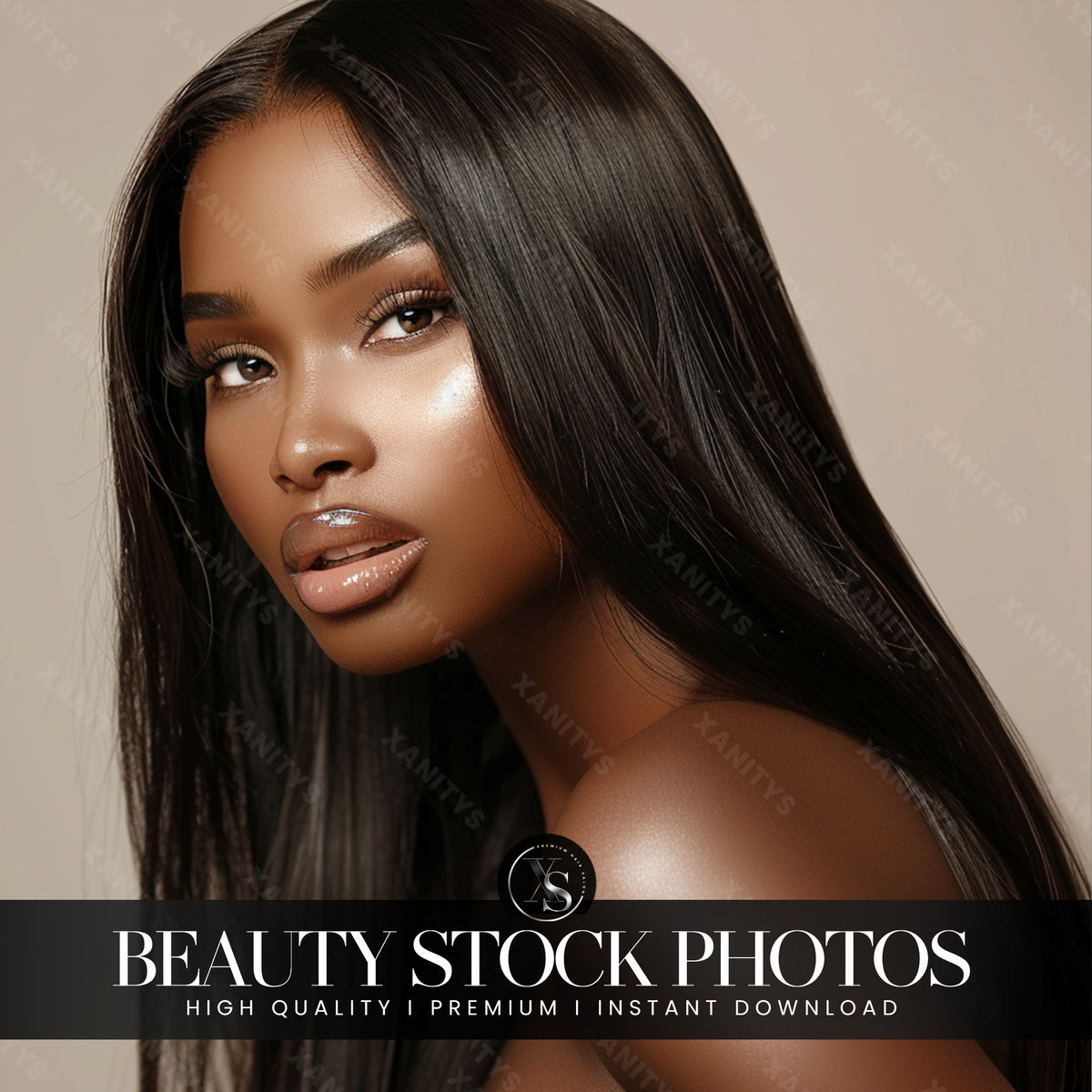 Straight Hair Beauty Stock Photo