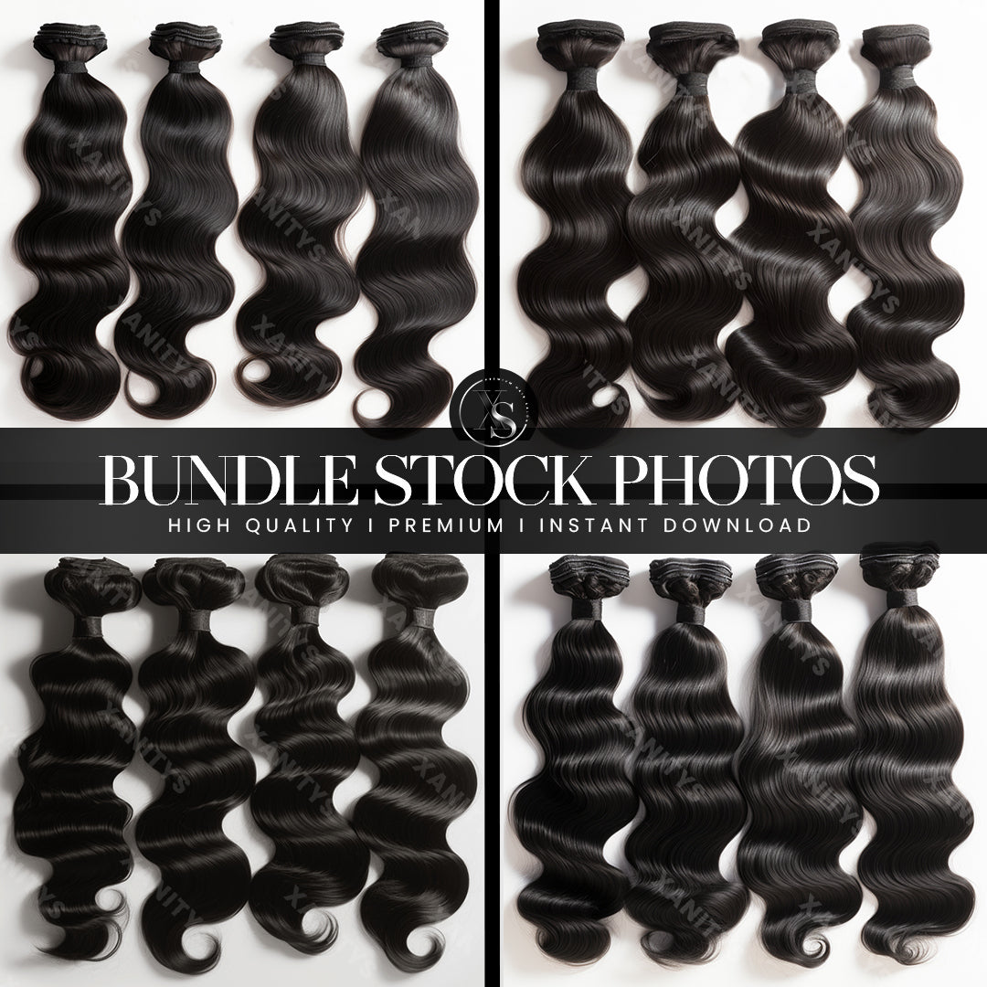 Body Wave Hair Bundles Stock Photos