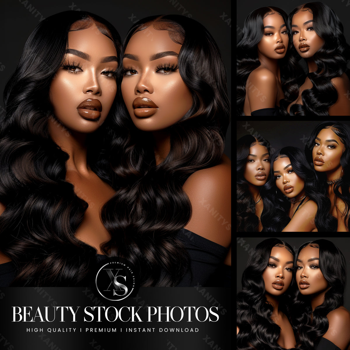 Glam Group V2 Hair Stock Photos