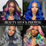 Black Woman Lace Wig Stock Photos | Volume 6