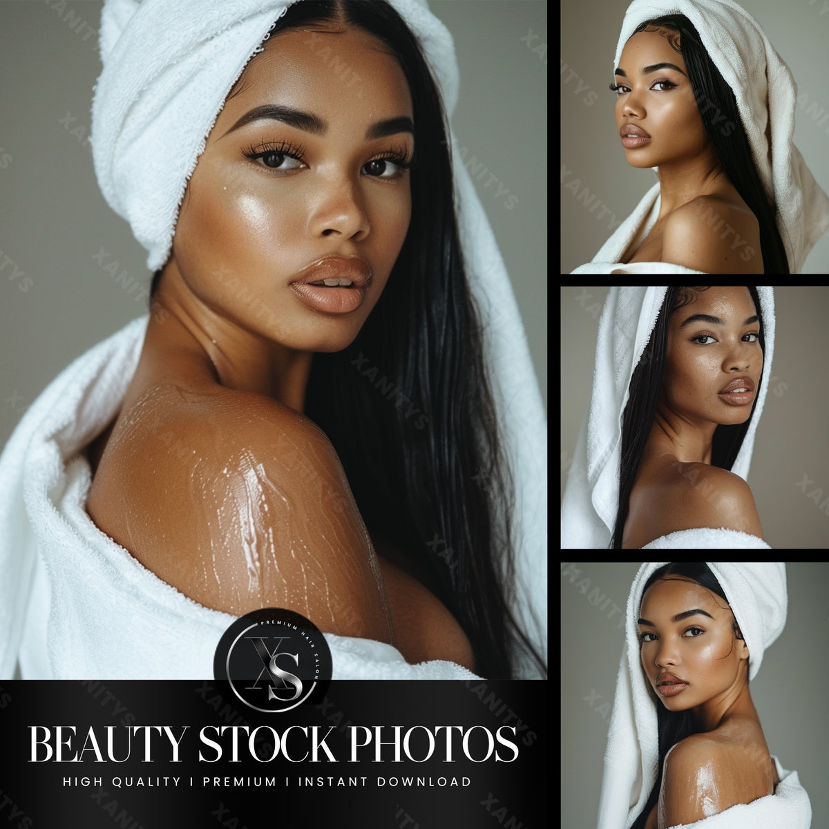 Skincare White Towel Stock Photos