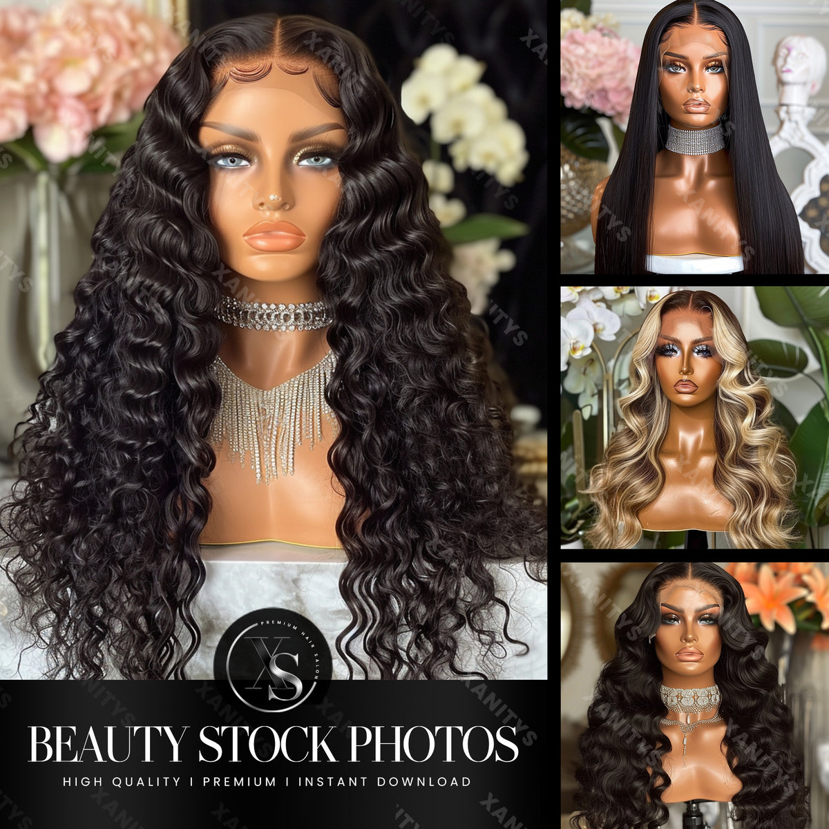 Lace Wig Stock Photo Mega Pack