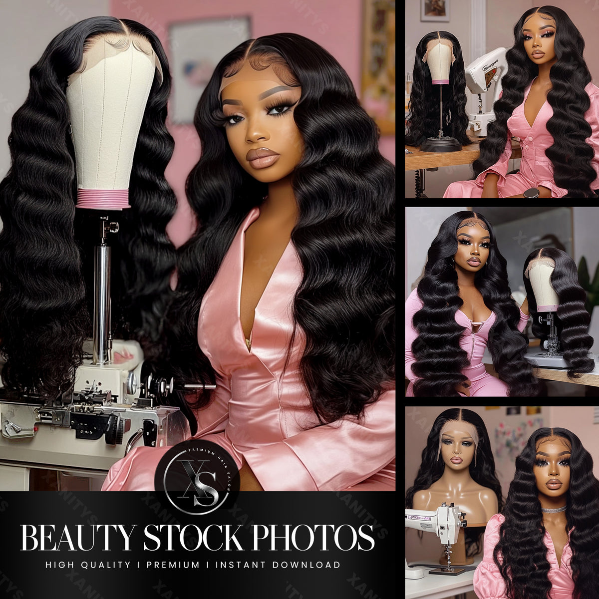 Wig Hair Stock Photos | Black Women Stock Photos