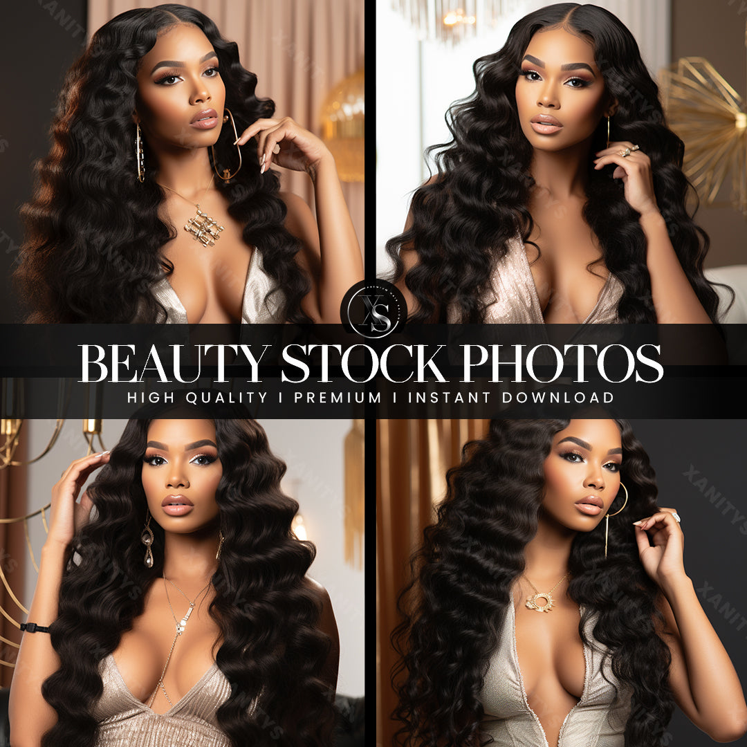 Cream Glam | Black Women Stock Photos