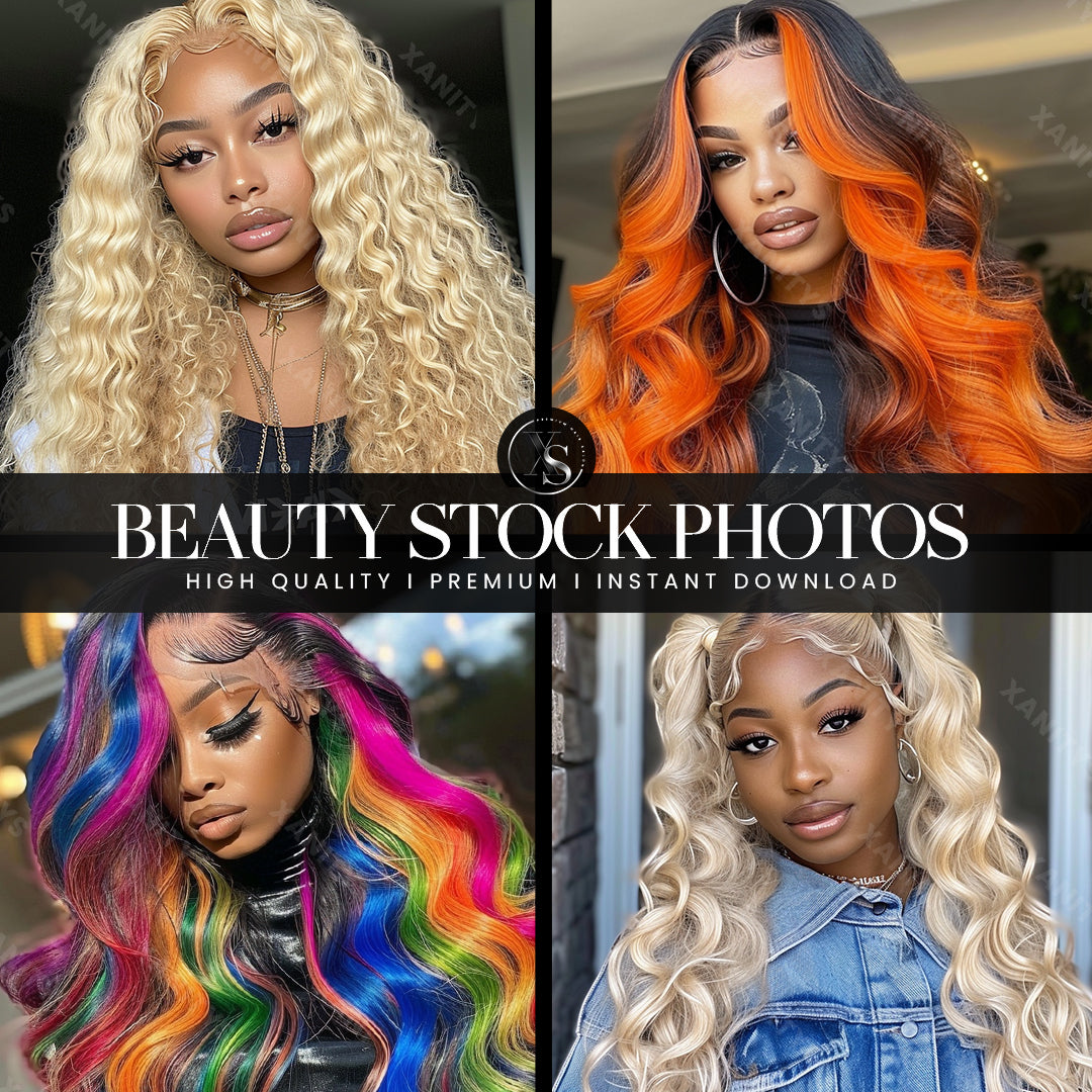 Black Woman Lace Wig Stock Photos | Volume 4