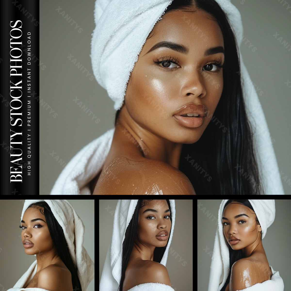 Skincare White Towel Stock Photos