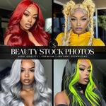 Black Woman Lace Wig Stock Photos | Volume 3