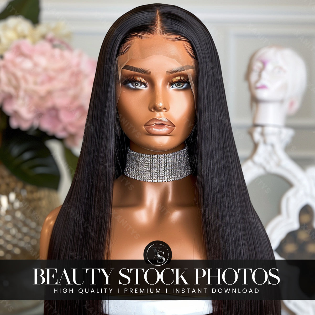 Straight Hair Stock Photo