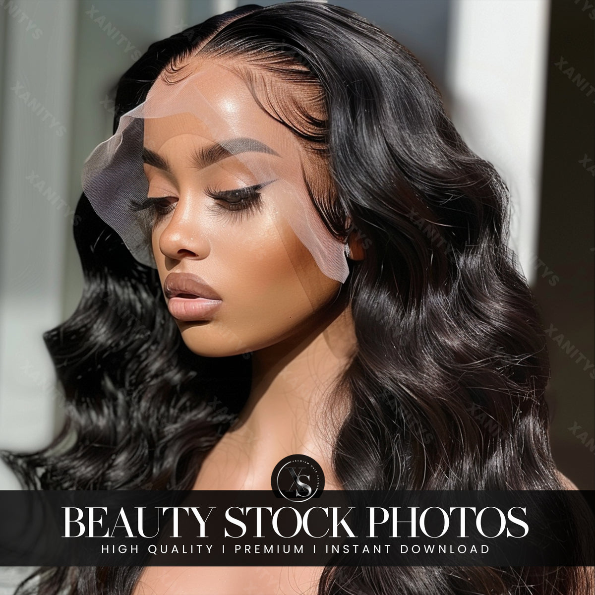 Lace Frontal Wig Stock Photo