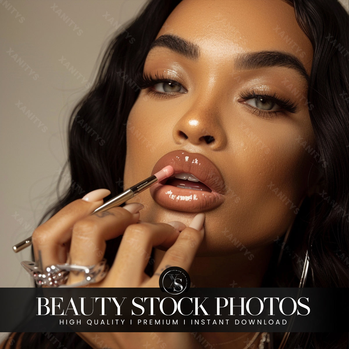 Cosmetics Lip Gloss Stock Photo