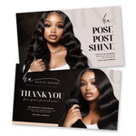 Hair Business Thank You Card Template | DIY Customizable Thank you Card - 'Neutral'