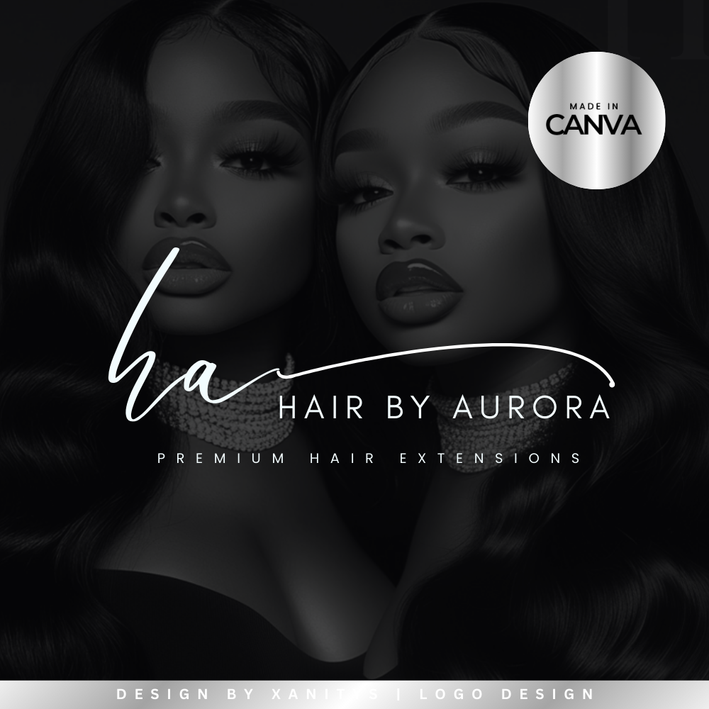 DIY Logo Template - Customizable Hair Logo Design for Business Branding | 'Hair By Aurora'