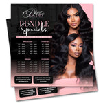 DIY Hair Extensions Price List Flyer