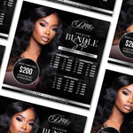 DIY Hair Extensions Price List Flyer - V2