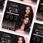 DIY Hair Extensions Price List Flyer