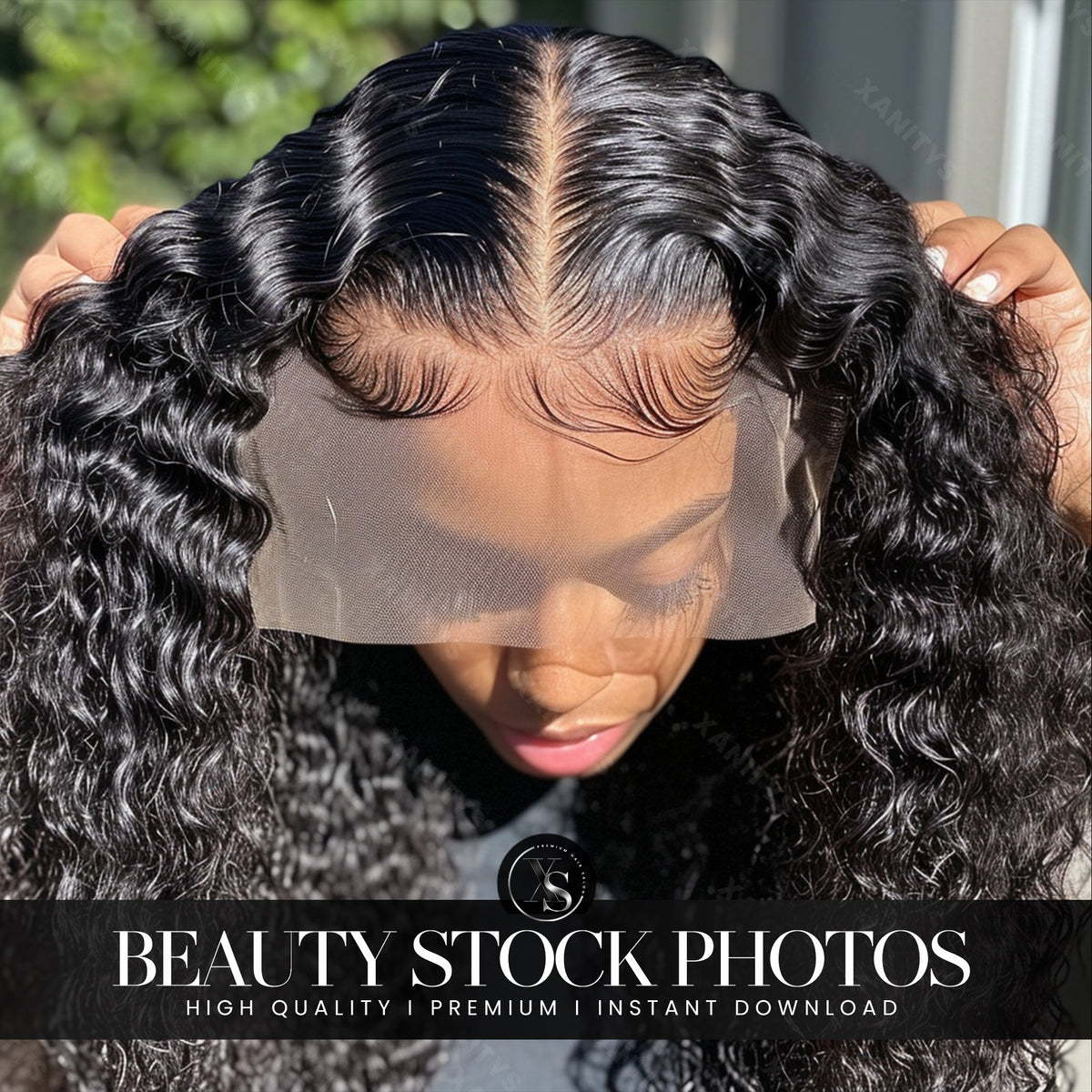 Lace Wig Hair Stock Photo