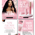 Lip Gloss Flyer, Lip Gloss Bundle, Lip Gloss Website Flyer, Lip Gloss Template, Makeup Flyer, Cosmetics Flyer, Lash Flyer, Beauty Flyer