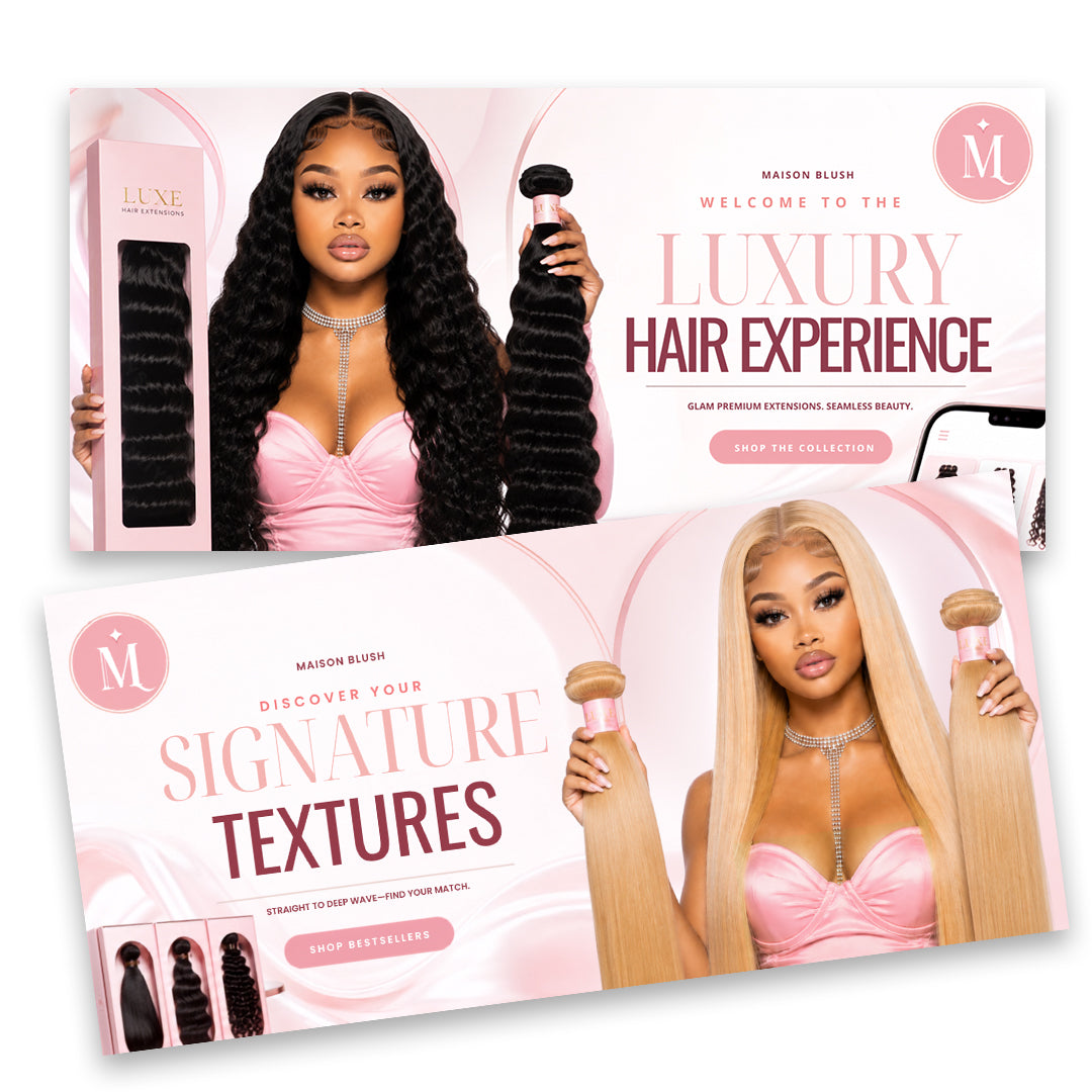 Hair Website Template, Hair Website Design, Hair Shopify Theme