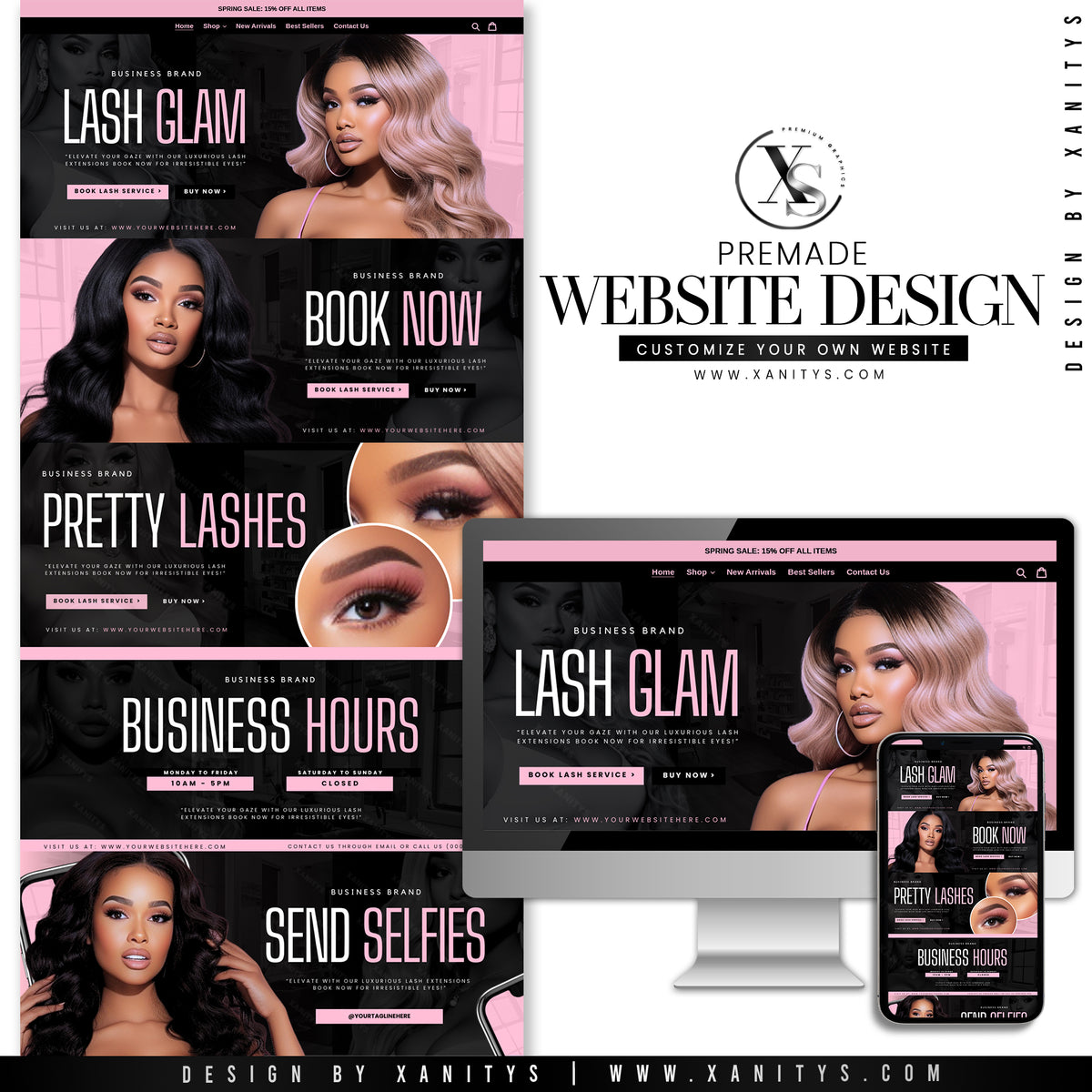 Lash Extensions Website Design Shopify Store