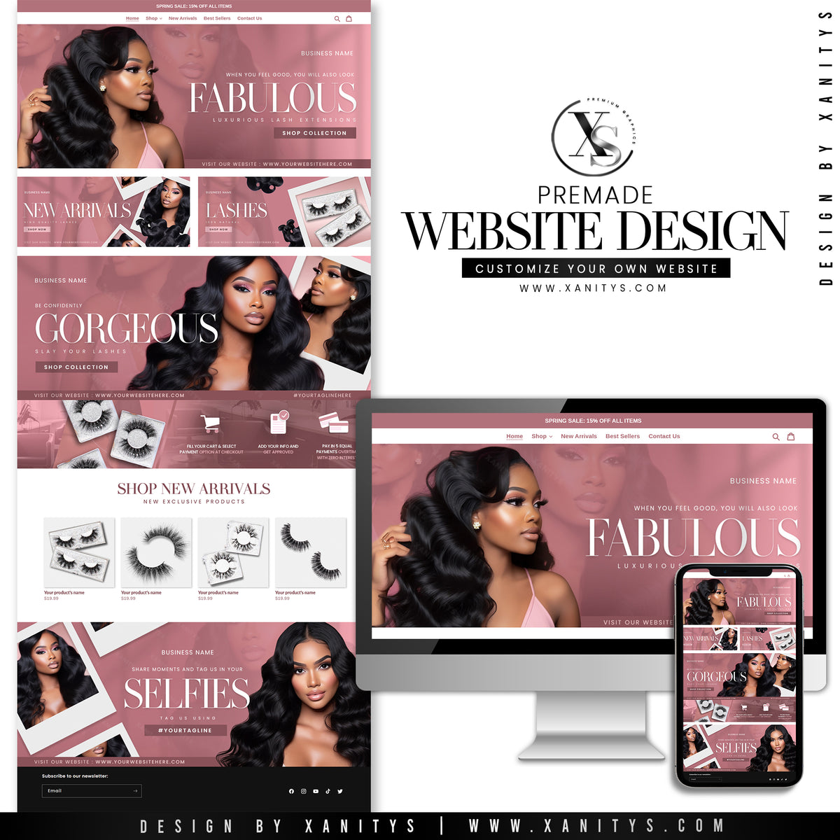 Lash Extensions Website Design Shopify Theme Store