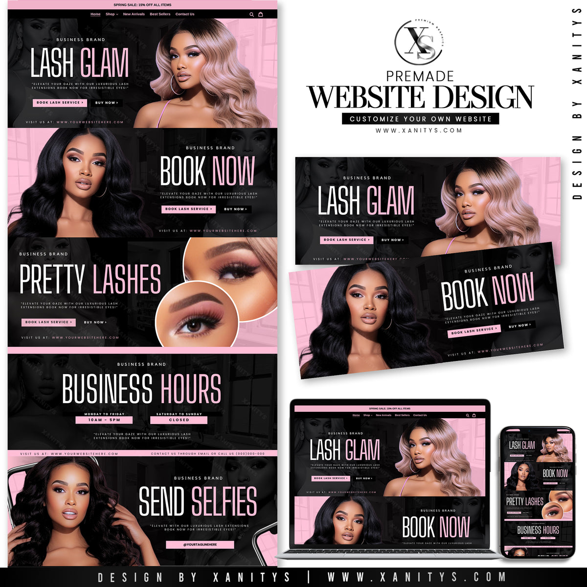 Lash Extensions Website Design Shopify Store