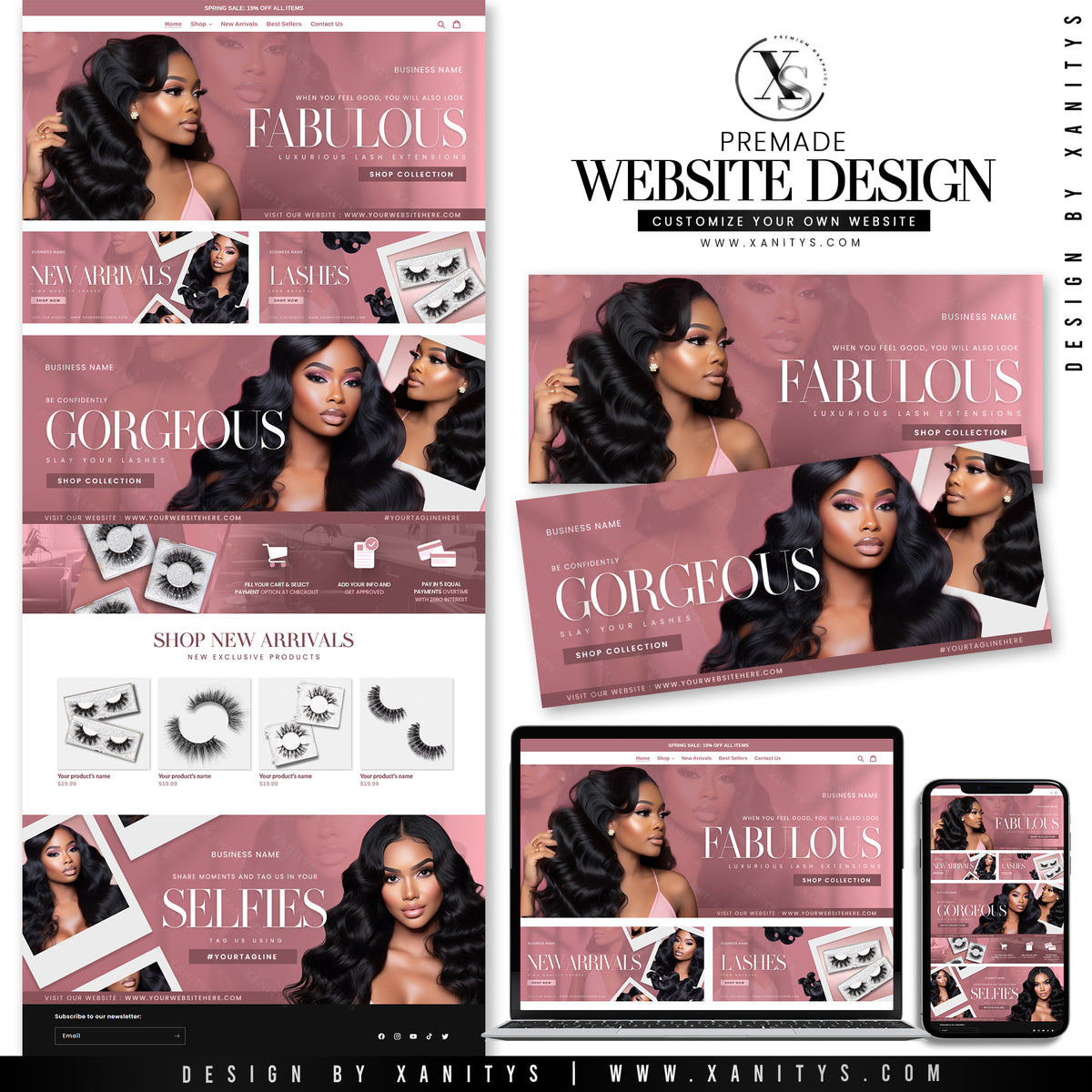 Lash Extensions Website Design Shopify Theme Store