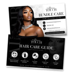 DIY Hair Bundle Aftercare Card Template - Customizable Hair Card Design for Hair Business Branding