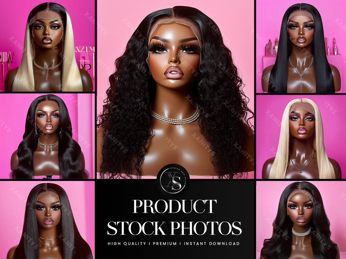 Beauty Hair Wigs Stock Photos