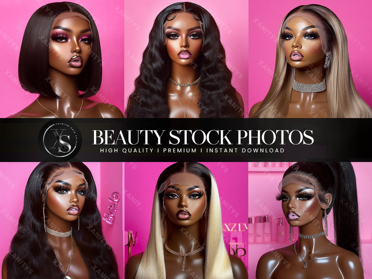 Beauty Hair Wigs Stock Photos